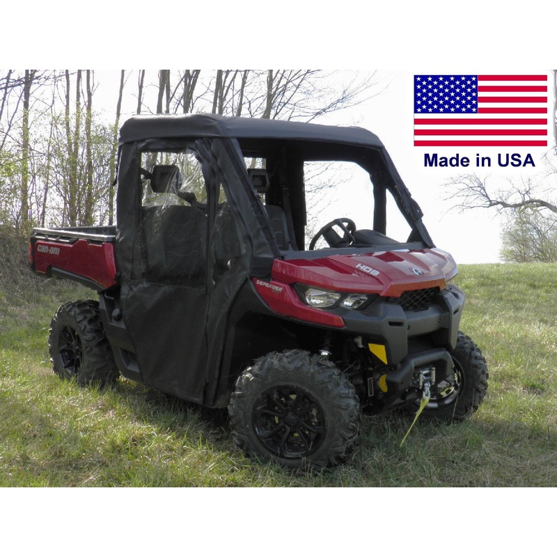 Can-Am Defender Enclosure for EXISTING WINDSHIELD – Roof, Doors, Rear Window