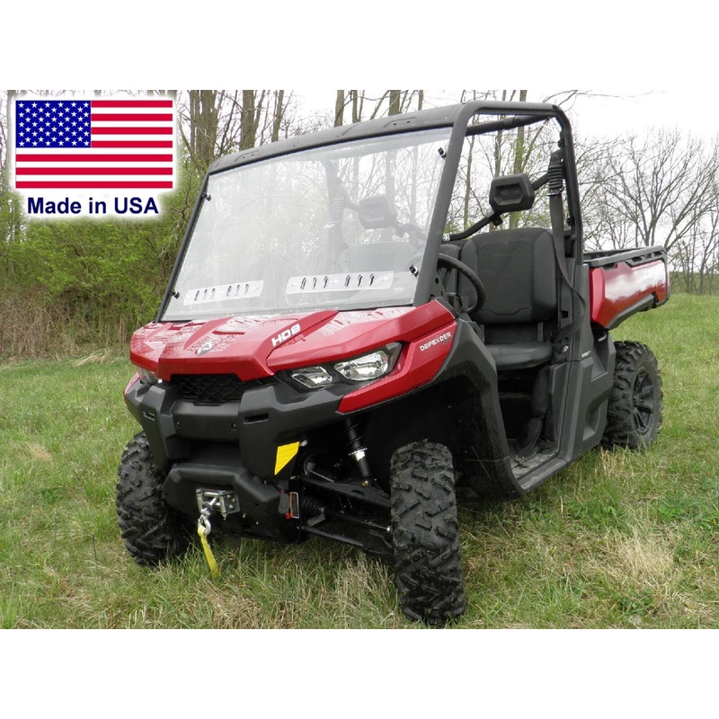 CanAm Defender HARD WINDSHIELD – Polycarbonate – Commercial – Withstands Hwy Spd