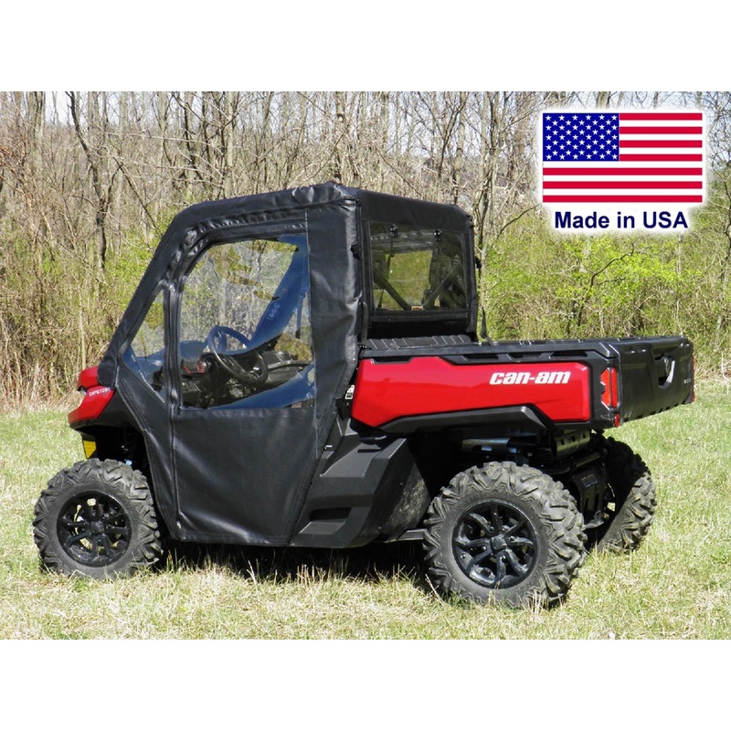 DOORS & REAR WINDOW for Can Am Defender – Soft Material – Vinyl Windows