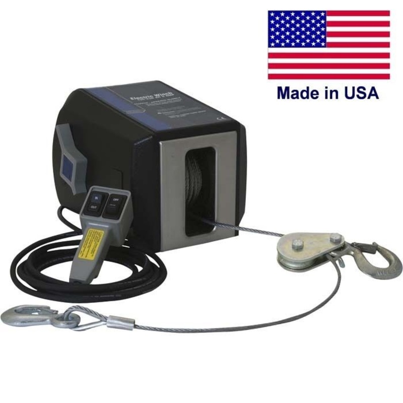 Electric AC Winch & Remote Control – 4000 Lbs – 120 Volts – 570:1 – Freespooling