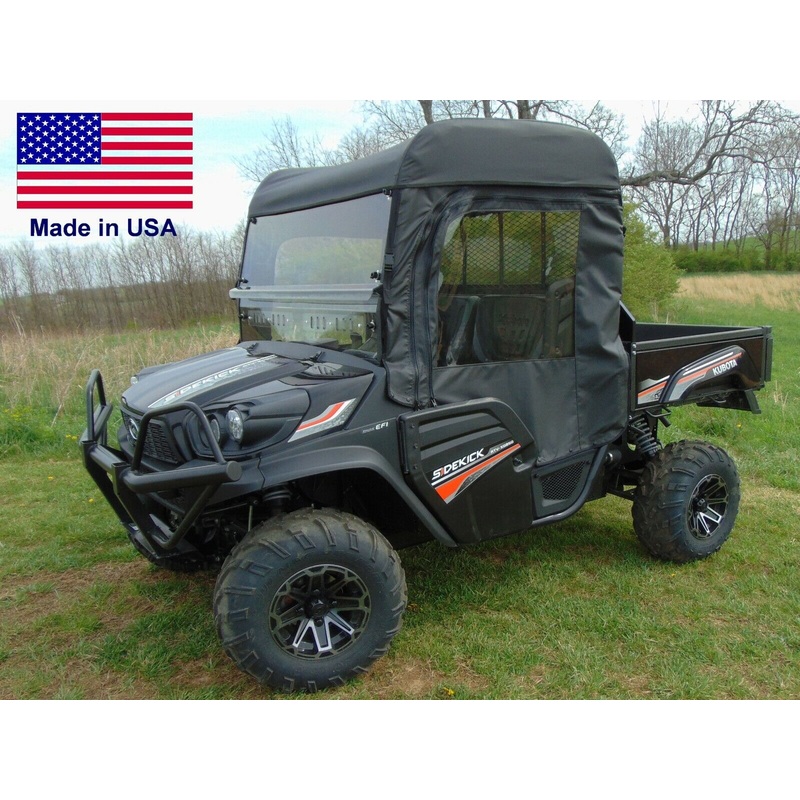 Full Enclosure for Kubota SIDEKICK XG850 – HARD WINDSHIELD, Doors, Roof, & Rear