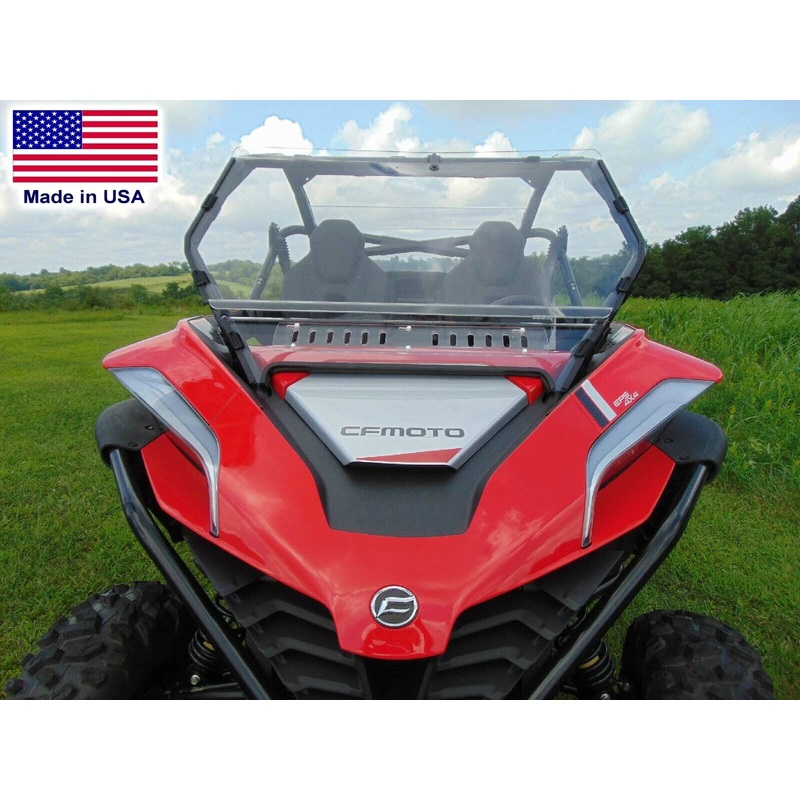 HARD WINDSHIELD for CF Moto ZForce 950 – Polycarbonate – Withstands Highway Spds