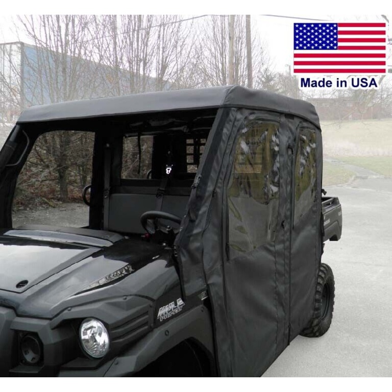 Kawasaki PRO FXT Enclosure for EXISTING WINDSHIELD – Roof, Doors, & Rear Window