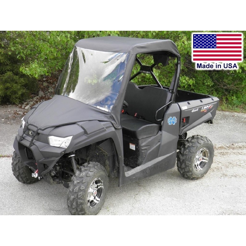Kymco 450 VINYL WINDSHIELD and ROOF Combo – Soft Top – Canopy – Commercial Duty