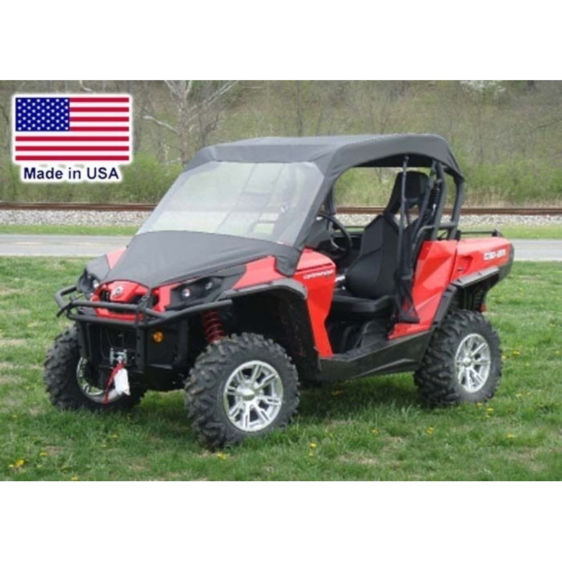 Partial Cab Enclosure for Can Am Commander – VINYL WINDSHIELD, Roof, and Rear