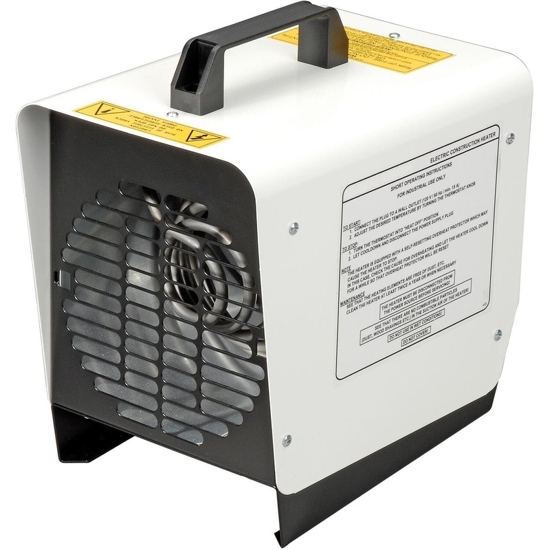 Portable Electric Heater & Ventilator – 5,100 BTU – 120 Volts – 116 CFM – Steel