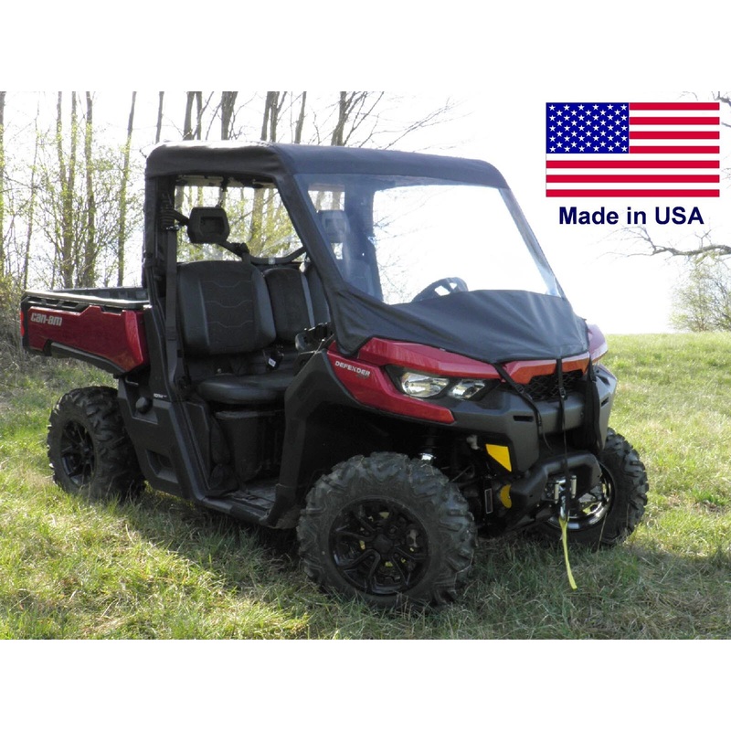 ROOF & VINYL WINDSHIELD Combo for Can Am Defender – Soft Material