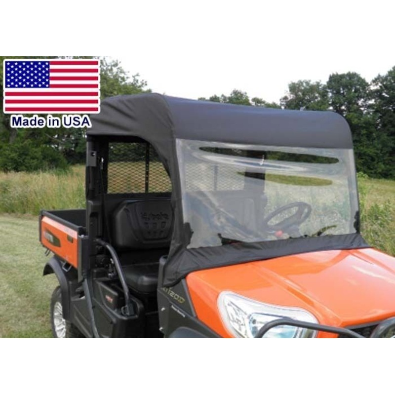 ROOF & VINYL WINDSHIELD for Kubota RTV X1120D/X900 – Soft Material – Heavy Duty