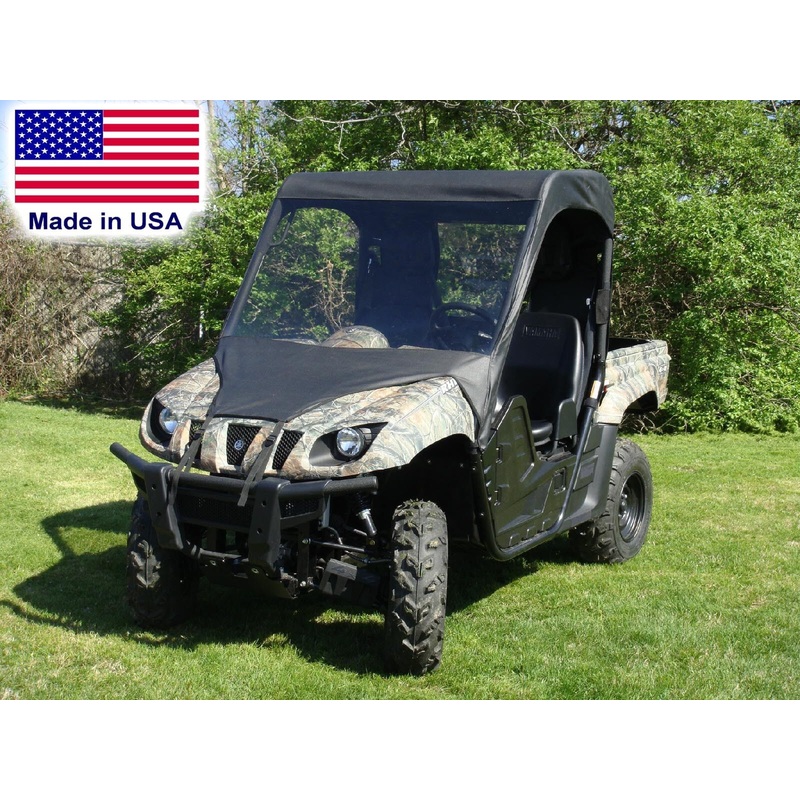 Yamaha Rhino VINYL WINDSHIELD and ROOF Combo – Soft Top – Puncture Proof