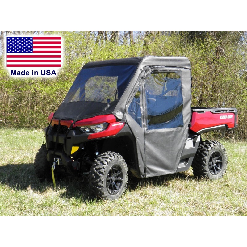 Can-Am Defender Full Enclosure – Vinyl Windshield, Roof, Doors, & Rear Window