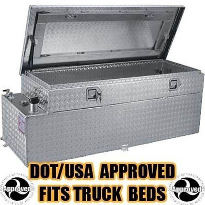 Diesel Fuel Auxiliary Fuel Tank & Toolbox Combo – Your Choice Gallon Capacity
