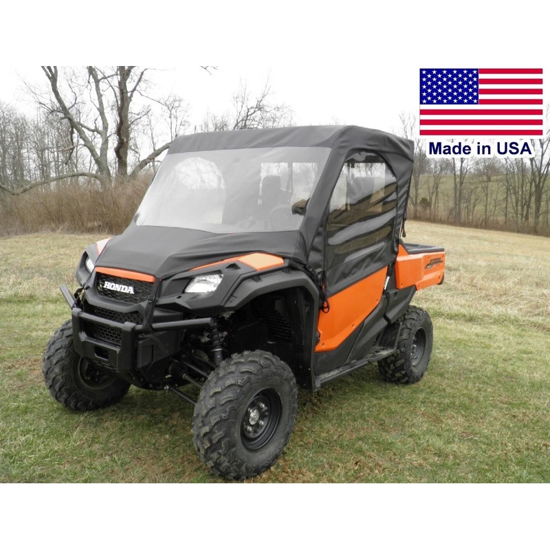 Enclosure for Honda Pioneer – VINYL WINDSHIELD, HALF DOORS, CANOPY, REAR WINDOW