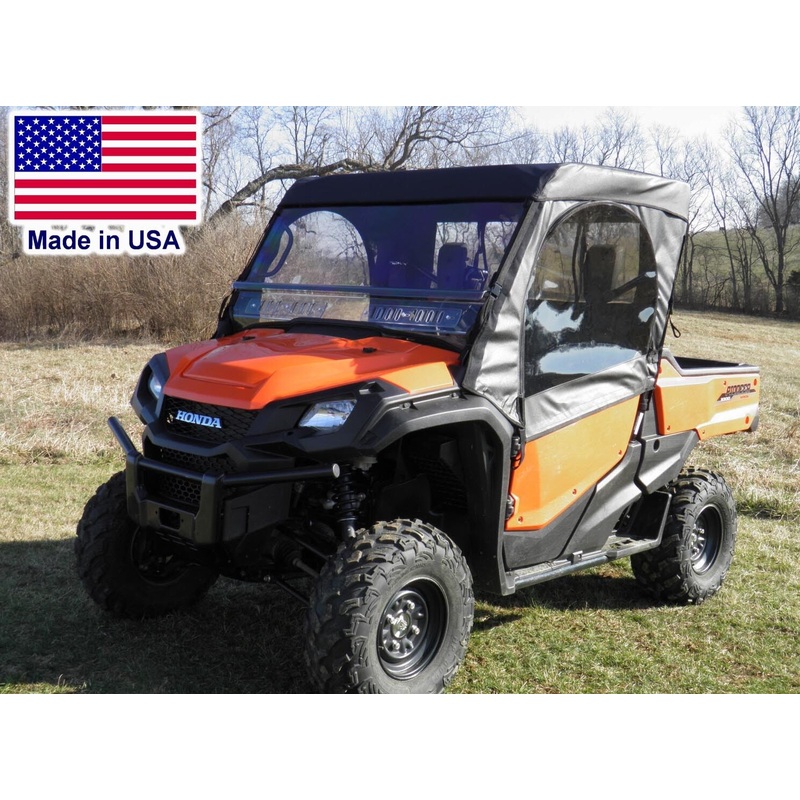 FULL ENCLOSURE for Honda Pioneer – HARD WINDSHIELD, DOORS, CANOPY, & REAR WINDOW