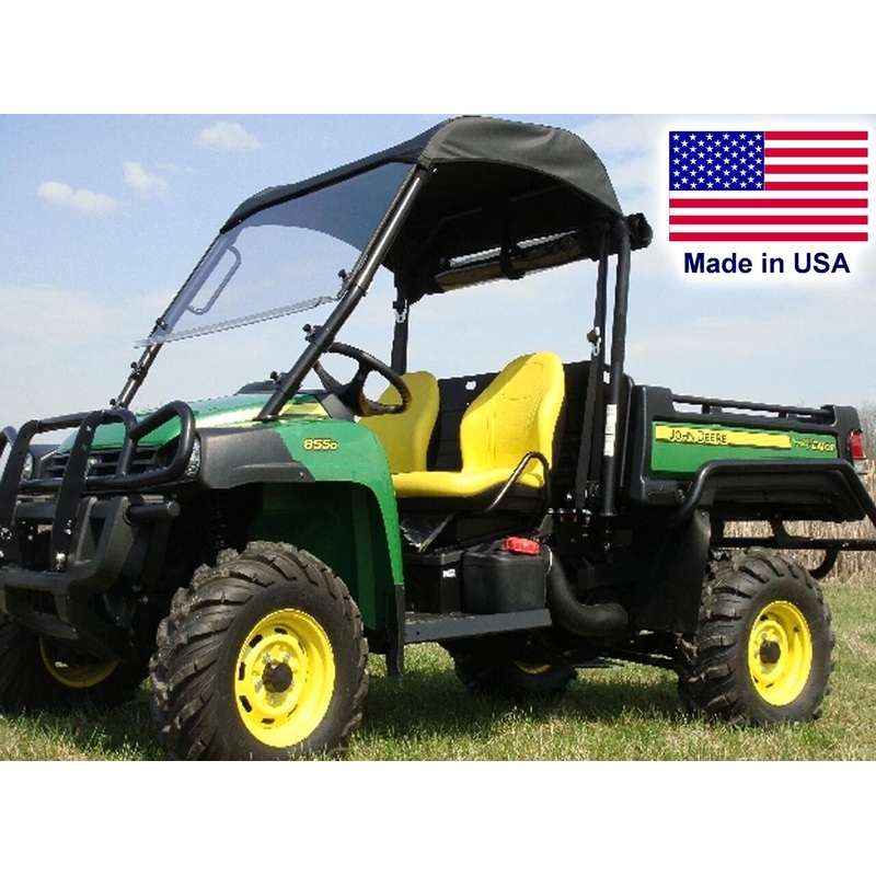 HARD WINDSHIELD and ROOF COMBO for John Deere TS TX & Turf Gator – Soft Top