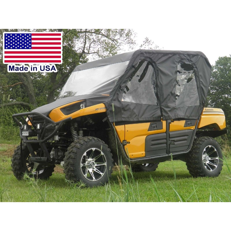 Kawasaki Teryx 4 Full Enclosure – VINYL WINDSHIELD, Roof, Doors, & Rear Window