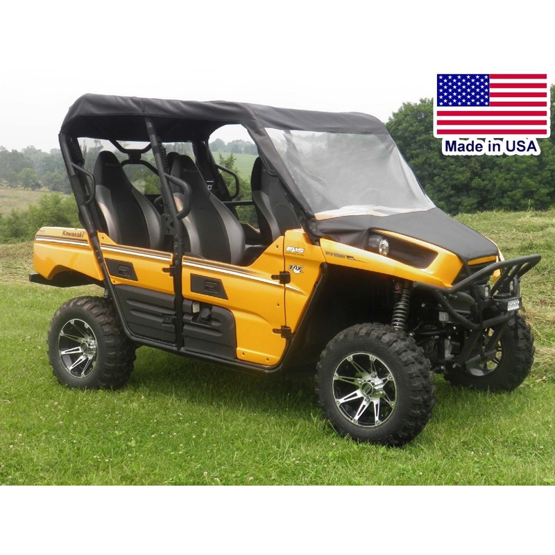 PARTIAL ENCLOSURE for Kawasaki Teryx 4 – VINYL WINDSHIELD, ROOF, & REAR WINDOW