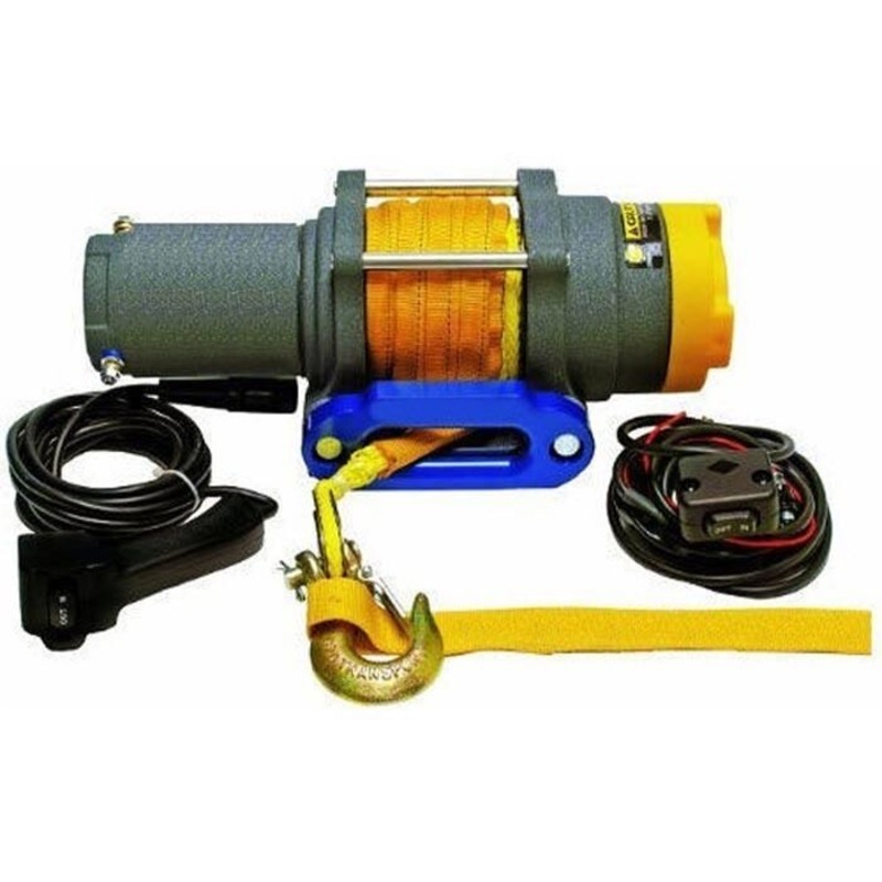 WINCH – Heavy Duty – 12 Volt DC – 1.6 Hp – 4,500 Lb Cap – 50 Ft Synthetic Rope