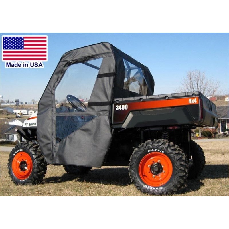 DOORS & REAR WINDOW for Bobcat 3400 – Soft Material – Withstands Highway Speeds