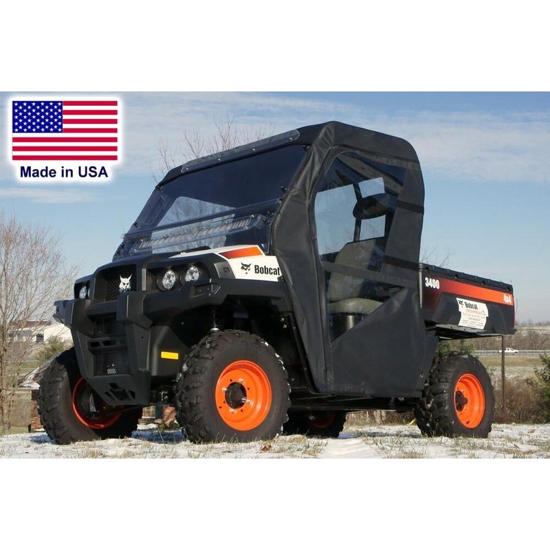 FULL ENCLOSURE for Bobcat 3400 – HARD WINDSHIELD, Roof, Doors, & Rear Window