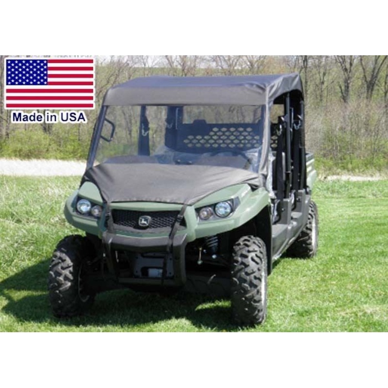 HALF Enclosure for John Deere XUV 550 S4 – VINYL WINDSHIELD, Roof, & Rear Window