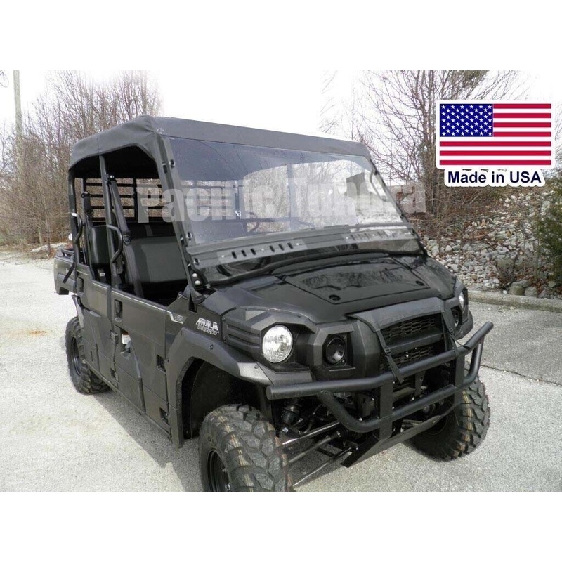 HALF Enclosure for Kawasaki Pro FXT & DXT – HARD WINDSHIELD – ROOF – REAR WINDOW