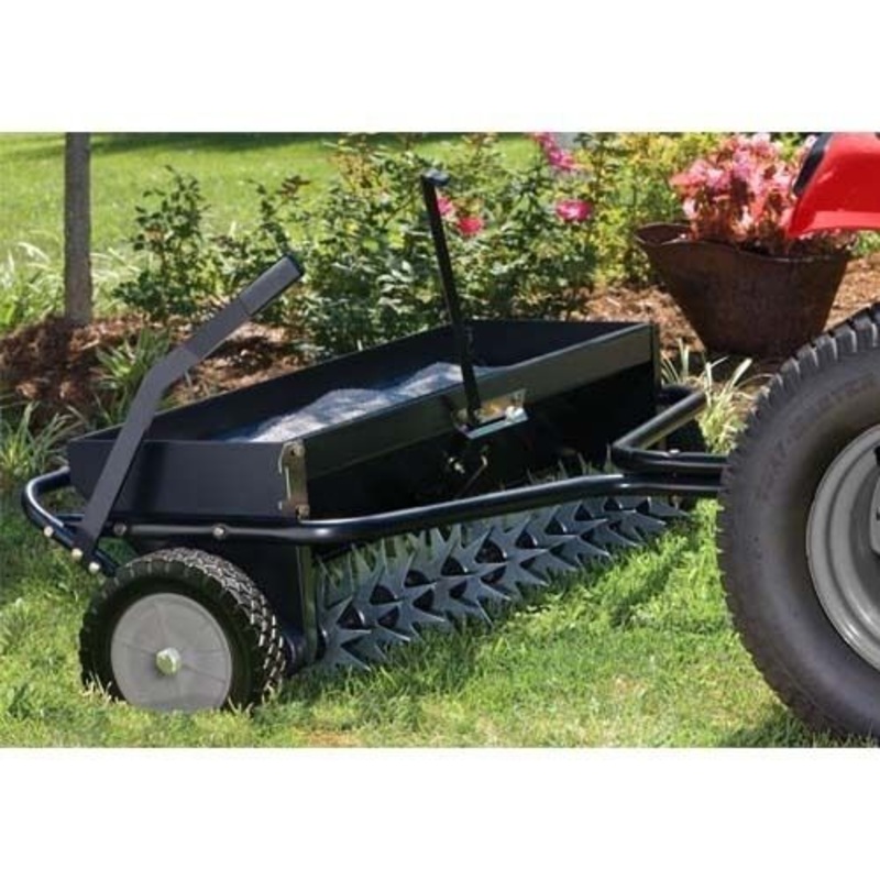 Industrial 40 Aerator & Spreader Combo – 132 Spikes – 120 lbs Cap – Commercial