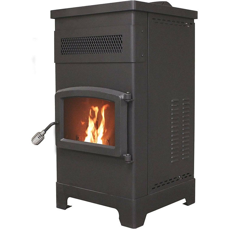 Pellet Stove – 48,000 BTU – 2200 Sqft – 200 CFM – 60 lbs Cap – Mobile Home Safe