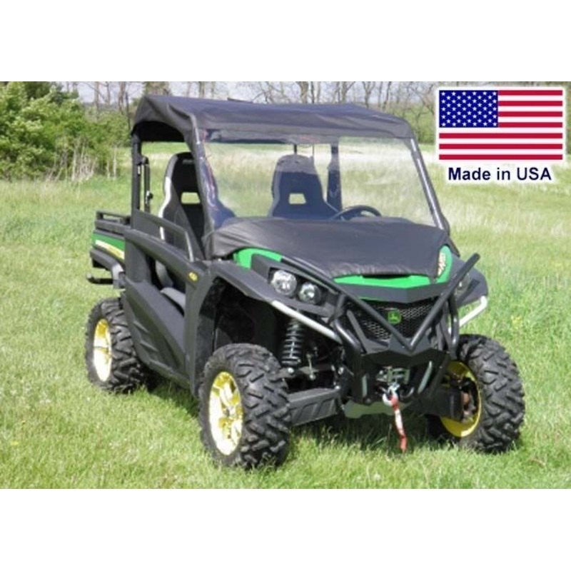 Half Cab Enclosure for John Deere RSX/HUX/HPX – VINYL Windshield, Roof, & Rear