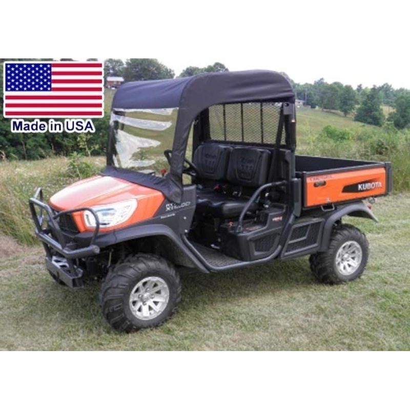 HALF Enclosure for Kubota RTV X1120D X900 – VINYL WINDSHIELD, Roof, Rear Window