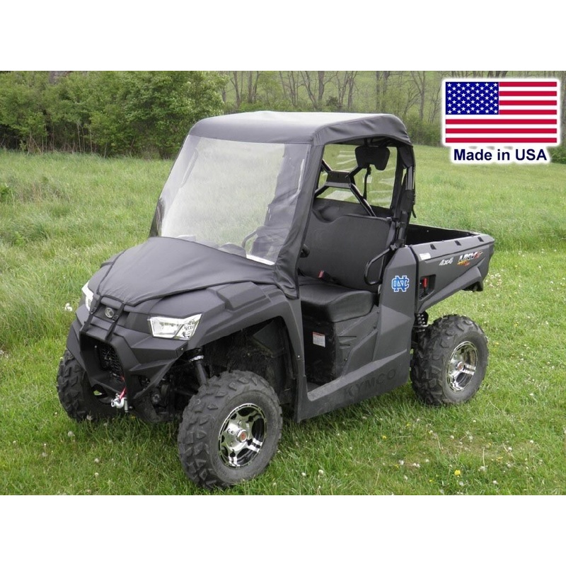 Half Enclosure for Kymco 450 – VINYL WINDSHIELD, ROOF, REAR WINDOW – Soft