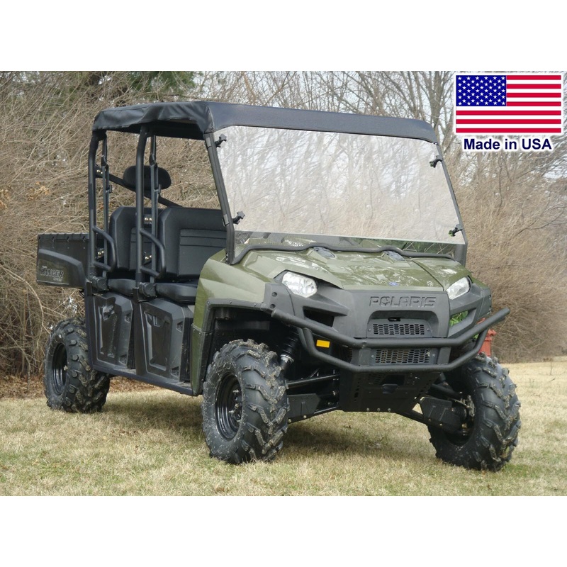 HALF Enclosure for Polaris Crew – HARD WINDSHIELD – Roof – Rear Window