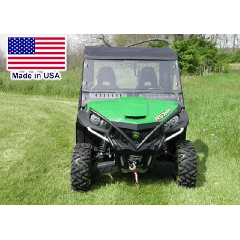 Hard Windshield & Roof for John Deere Gator RSX/XUV/HPX – Top – Heavy Duty