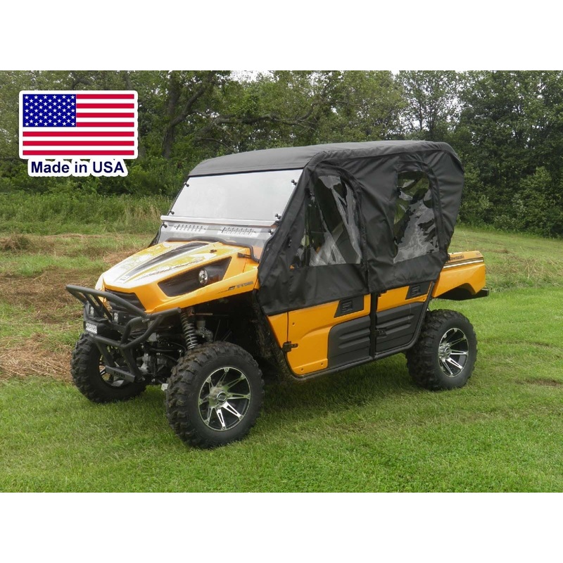 Kawasaki Teryx 4 Full Enclosure – HARD WINDSHIELD, Roof, Doors, and Rear Window