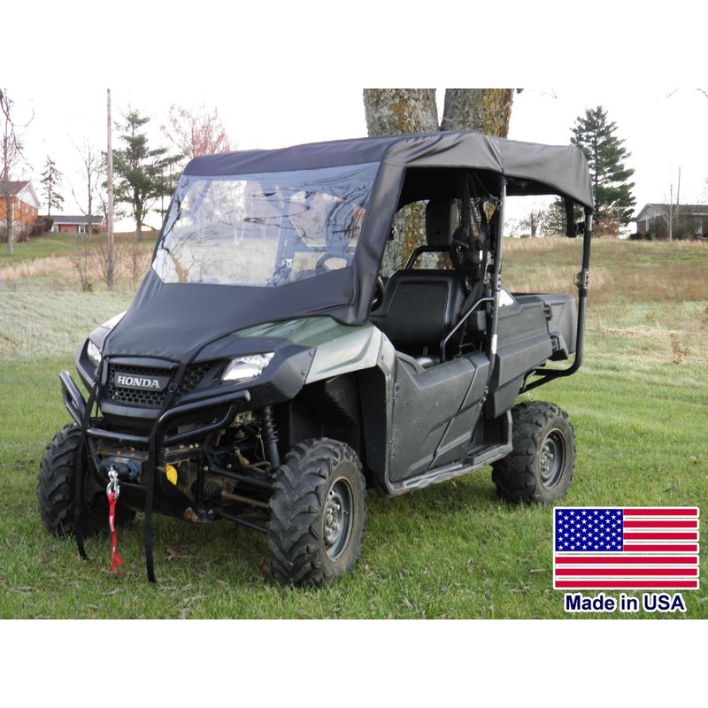 Partial Enclosure for Honda 700-4 – VINYL Windshield, Roof & Rear Window