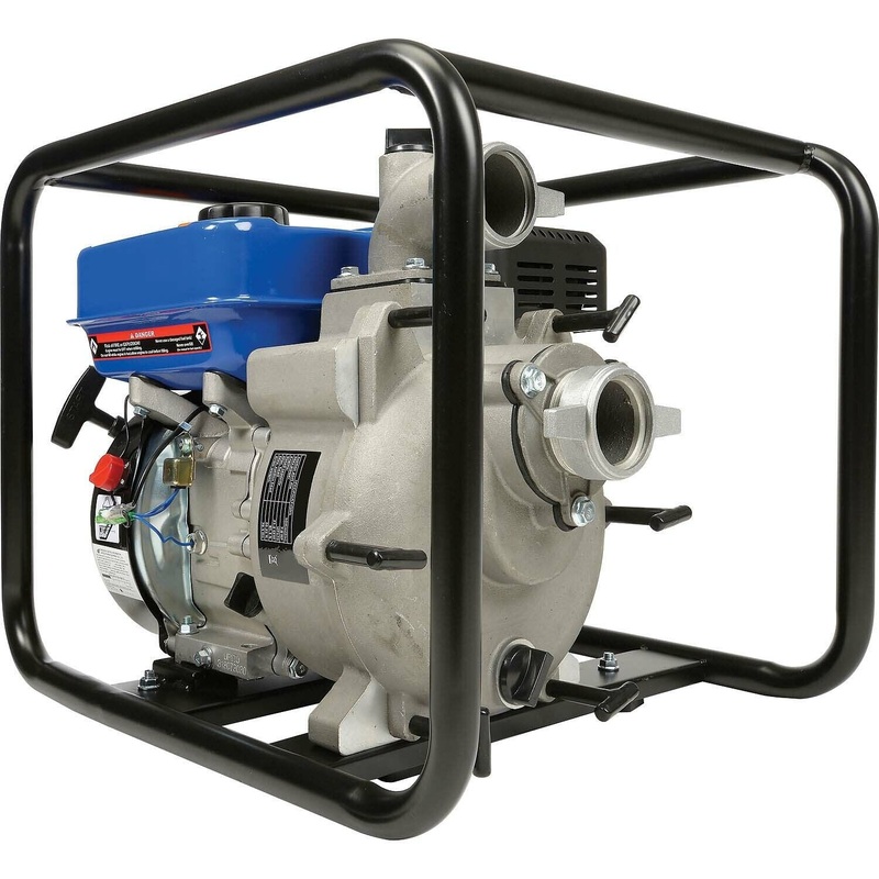 Portable WATER TRASH PUMP – 2 In and Out – 3/4 Solids – 158 GPM – 7 HP – Gas