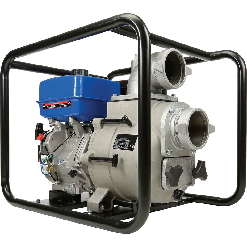 Portable WATER TRASH PUMP – 4 In and Out – 1.5 Solids – 458 GPM – 14 HP – Gas