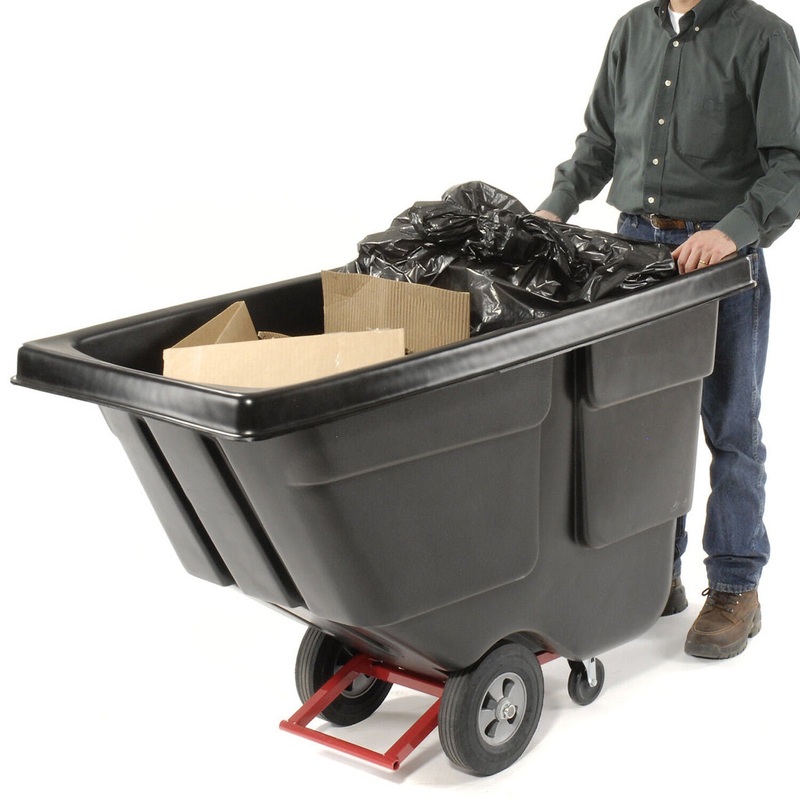 Tilt TRASH BIN – 850 lbs Capacity – 1 Cubic Yard – 72 L x 33 W x 43 H