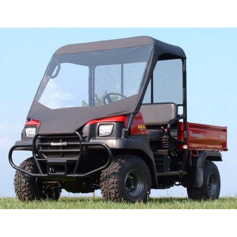 VINYL WINDSHIELD & ROOF for Kawasaki Mule 3000 / 3010 – Soft Acrylic