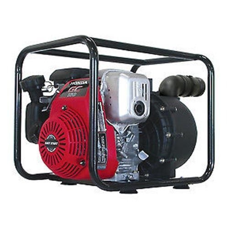 2 Nylon Transfer Water Pump 26′ Suction – 5.5HP 200GPM – Honda GX160 Oil Alert