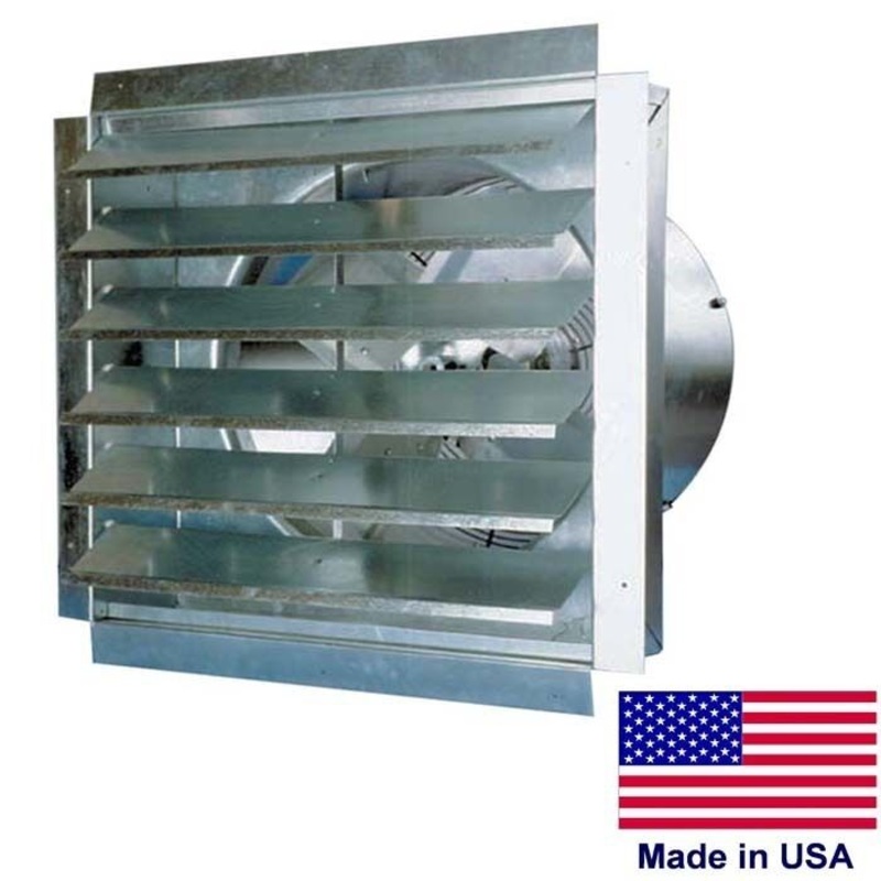 24 Commercial Exhaust Fan & Shutters- 4100 CFM – 4.35 Amps – 115 Volt – 1 Speed