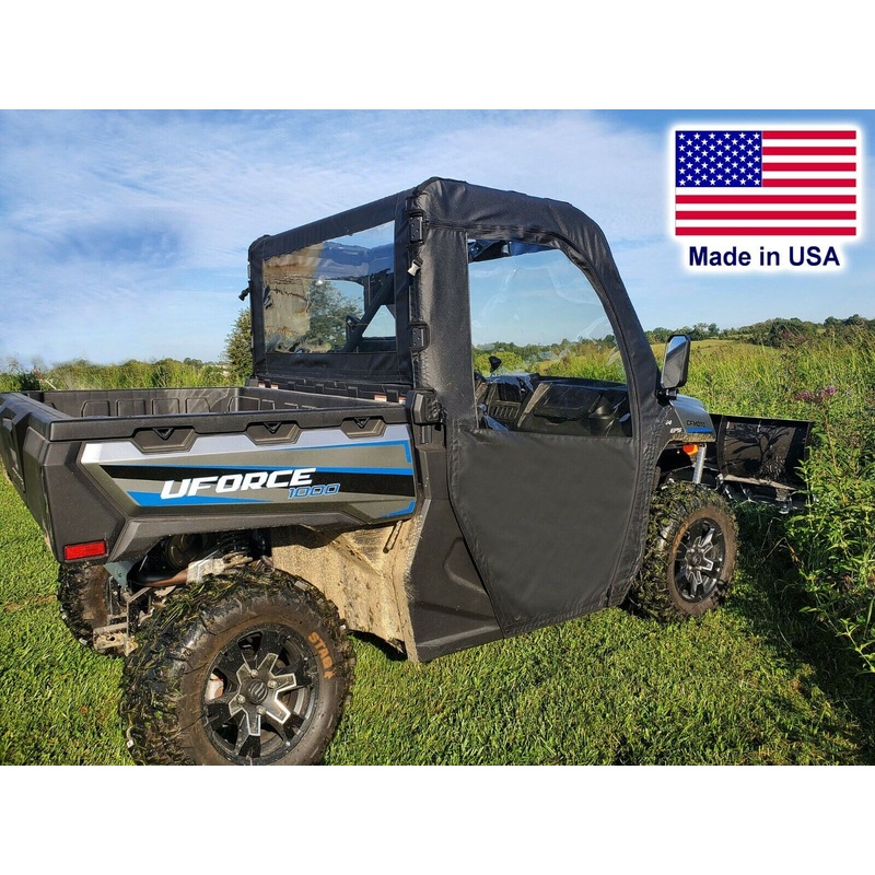 DOORS & REAR WINDOW for CF Moto UForce 1000 – Vinyl Window – Soft Material