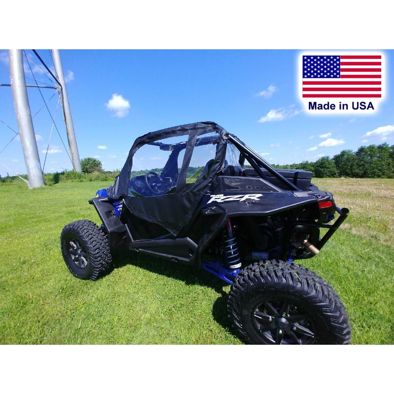 DOORS & REAR WINDOW for Polaris RZR XP Turbo S – Soft Material – Vinyl Windows