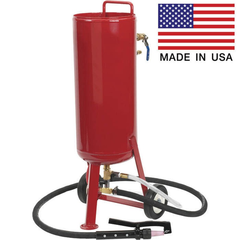 Soda & Abrasive Blaster – 6.7 Gallons Cap – Industrial – 15 CFM – Gun & Hose