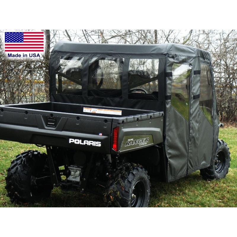DOORS and REAR WINDOW for Polaris Crew – Soft Material – Vinyl Windshield