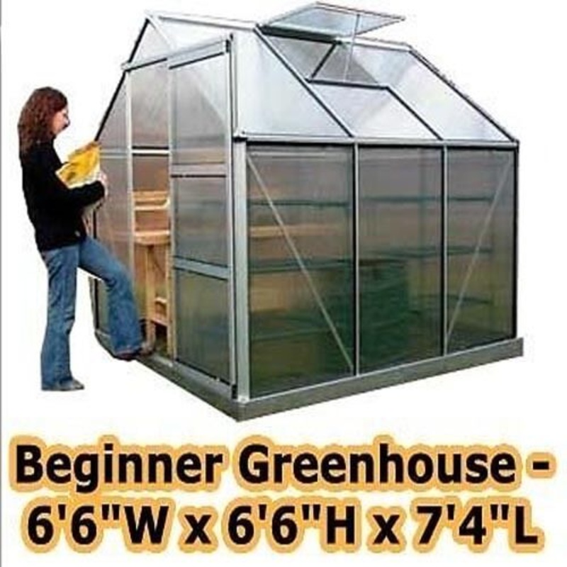 Greenhouse – 6’6 W x 6’6 H x 7’4 L – Beginners Kit – Backyard – Commercial