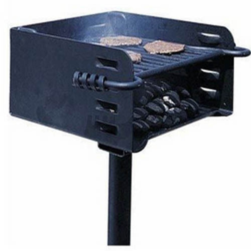 GRILL – PARK STYLE – All Steel – Heavy Duty – 16 Square Firebox – Commercial