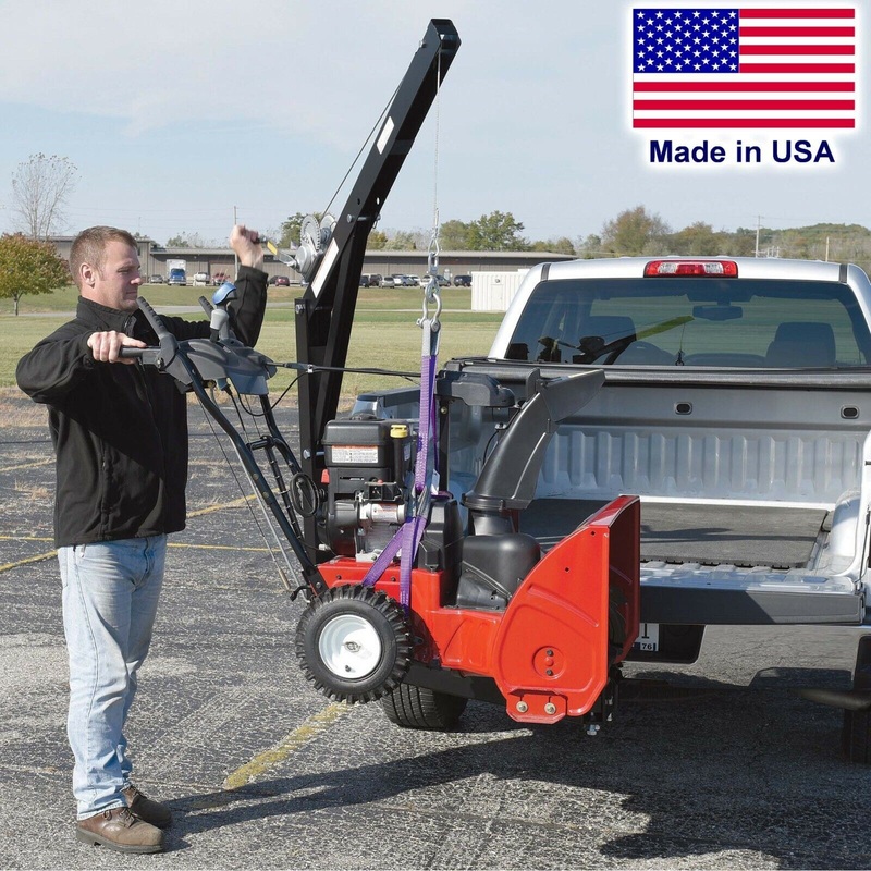 Hand Crank Winch Crane – 600 lbs Cap – Hitch Mounted – Class 3 or 2 Higher
