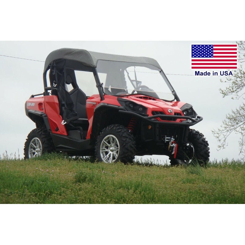 HARD WINDSHIELD & ROOF for Can Am Commander – Soft Top – Heavy Duty – Commercial