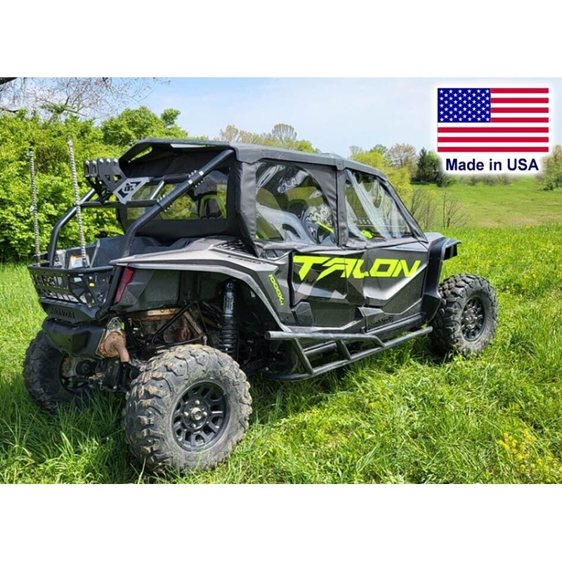 DOORS & REAR WINDOW for 4 Seater Honda Talon 1000 – Soft Material – Vinyl Window