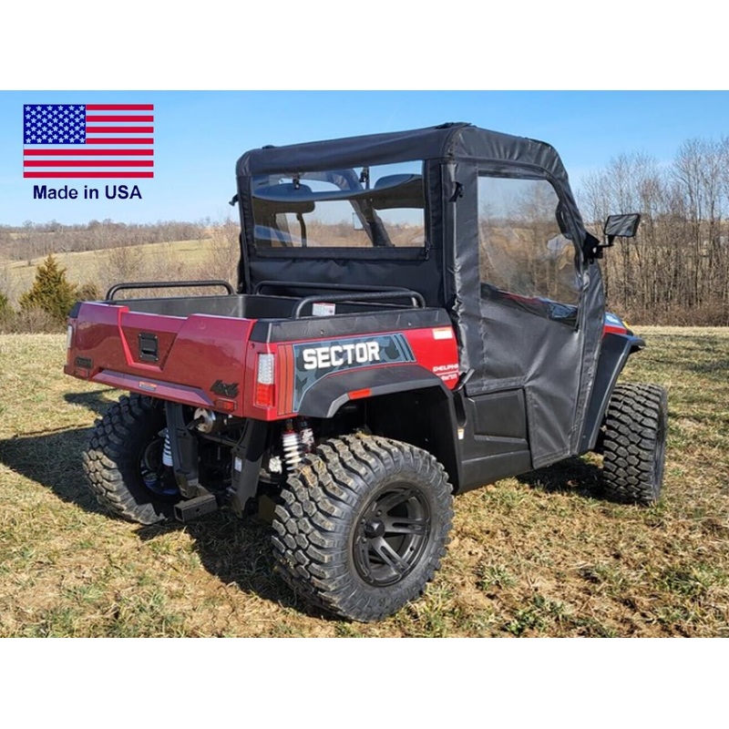DOORS & REAR WINDOW for HiSun Sector 450 / 550 / 750 – Soft Material
